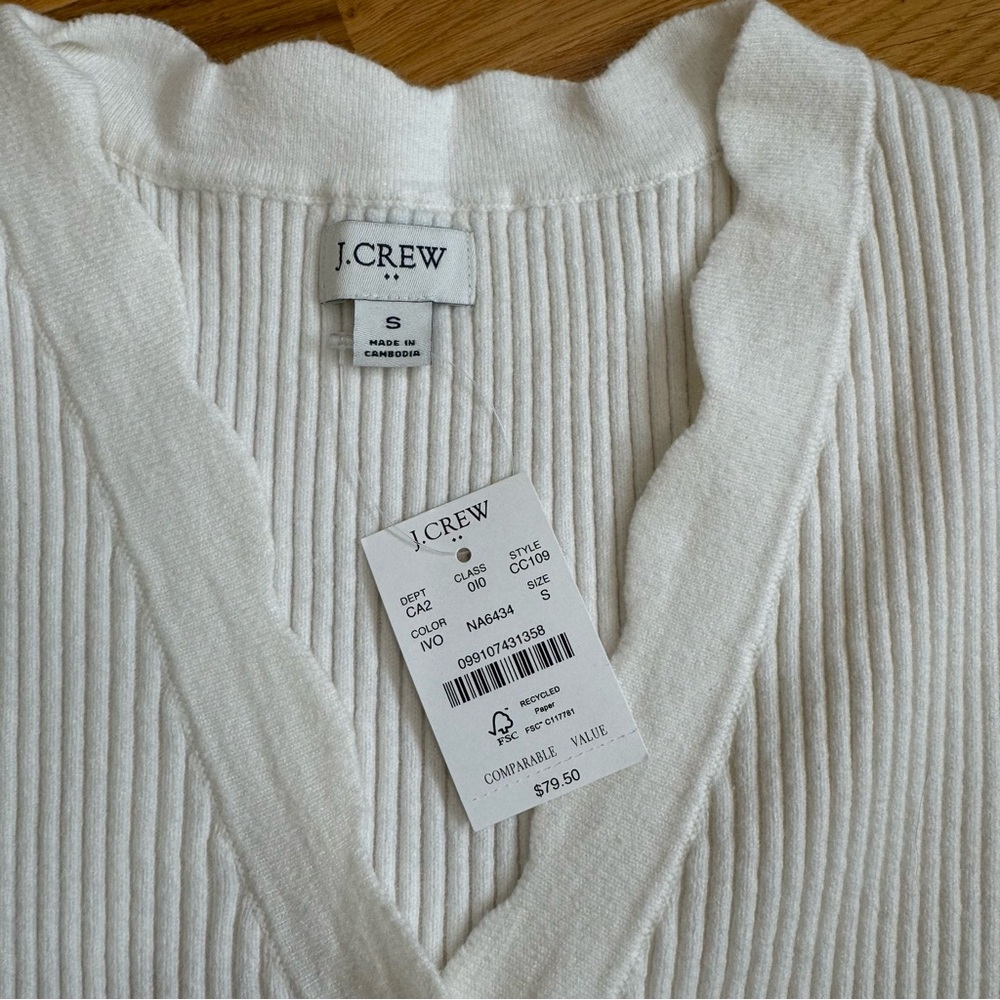 J. Crew Ribbed Button-Up Cardigan - Picture 4 of 4